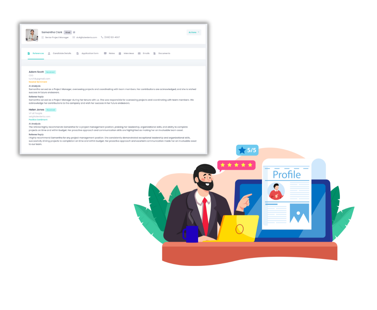 Ai reference checks talenteria