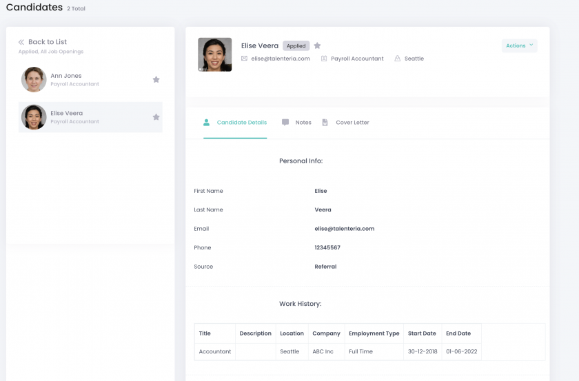 Enhanced Candidate Profiles