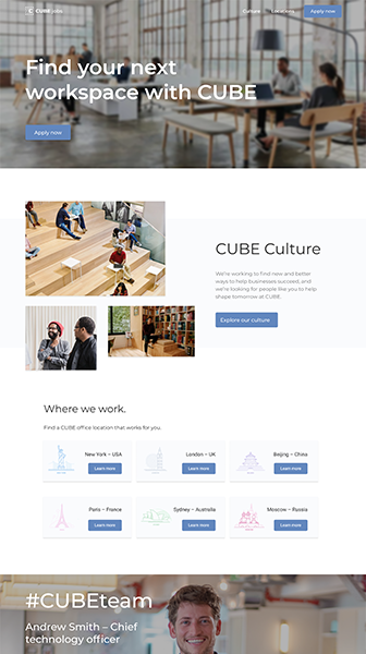 Sample page cube