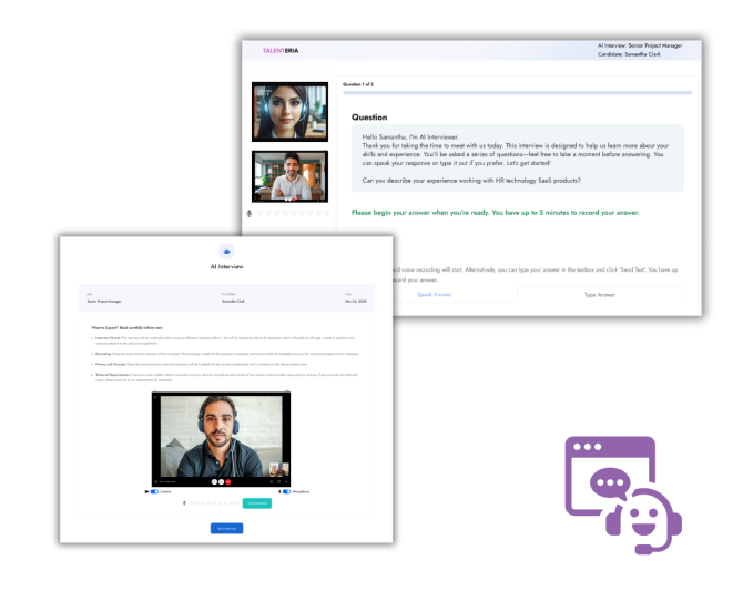 Conduct AI Video Interviews Talenteria