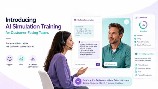 New from Talenteria: AI Simulation Training for Support and Sales Teams